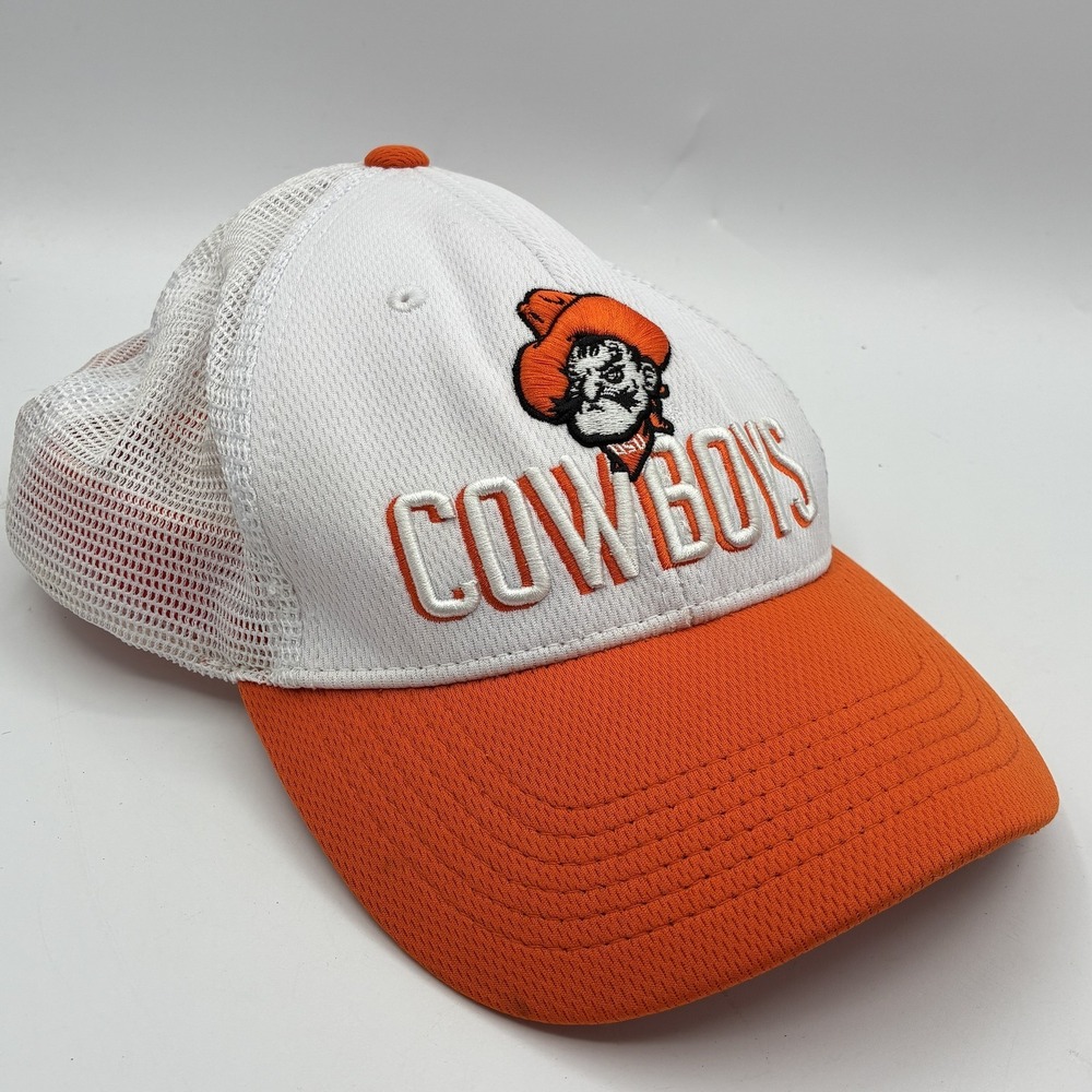 Oklahoma State Cowboys NCAA Trucker Hat Cap Adjustable Orange White Mesh Fan